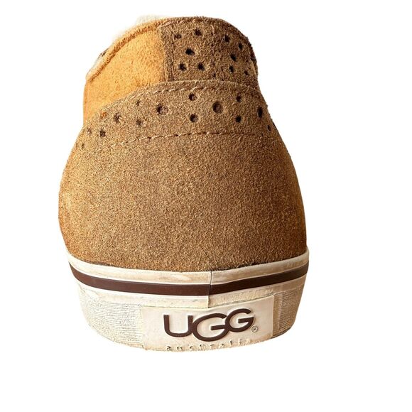 UGG Men’s Sneakers Size 15 Roxford Bomber Lace Up Brown Chestnut Leather Suede main image 7